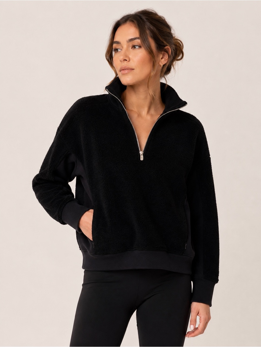 lululemon athletica Black Sherpa Zip Jacket